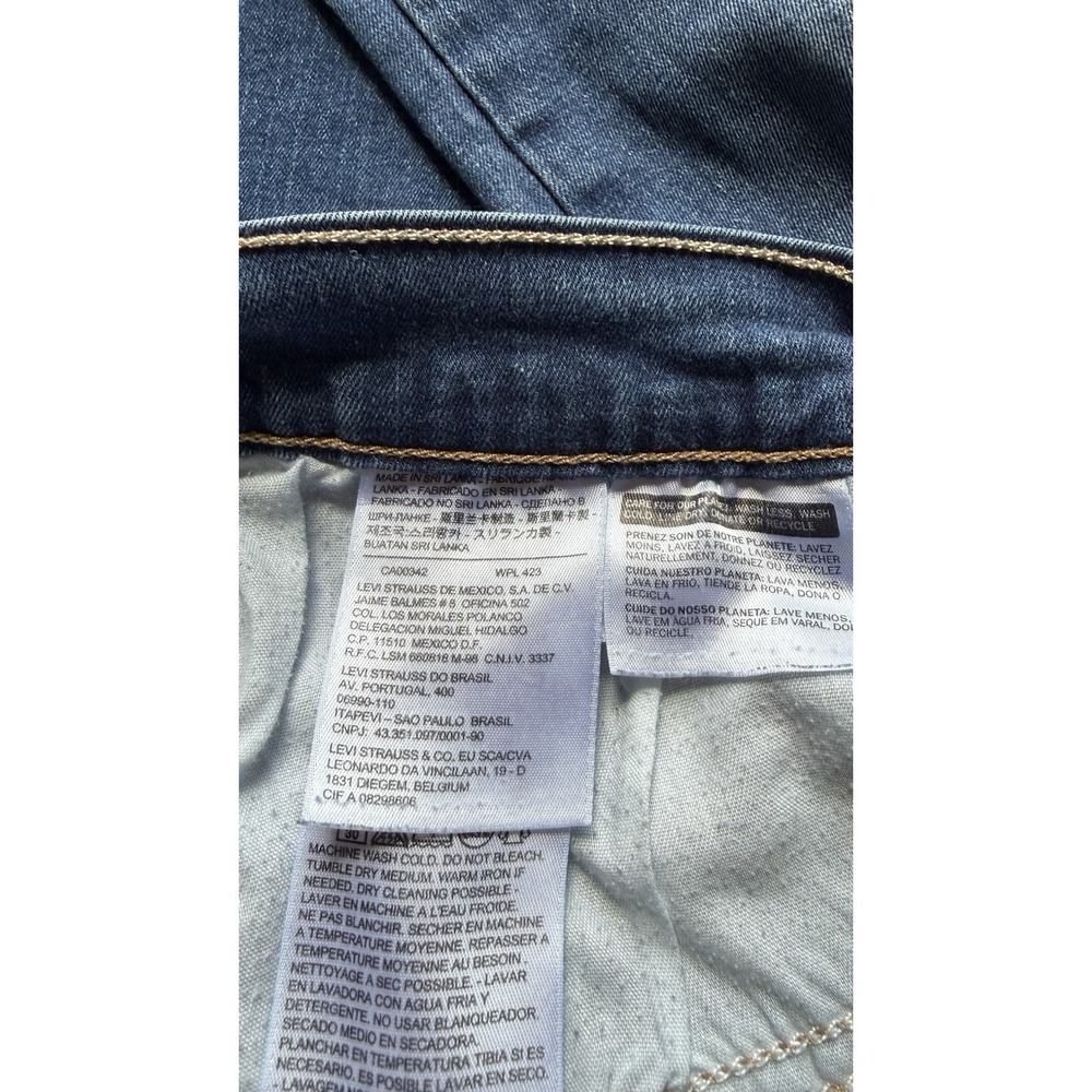 Levi's 524 Too Superlow Women's Jeans Size 11M Blue Skinny Denim Gently Used W30 - Picture 6 of 7